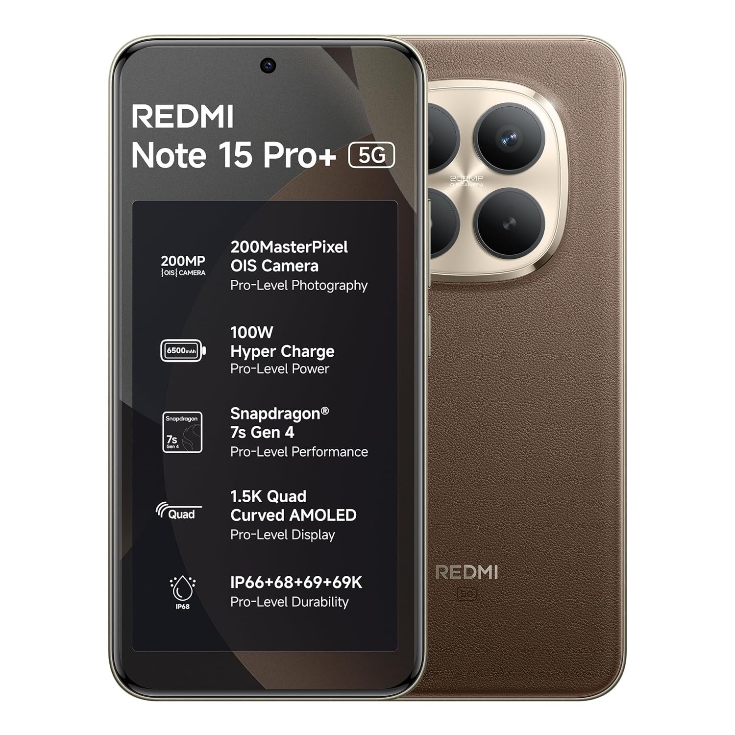 REDMI Note 15 Pro+ 5G (Coffee Mochaa, 12GB+512GB) | 200MasterPixel OIS Camera